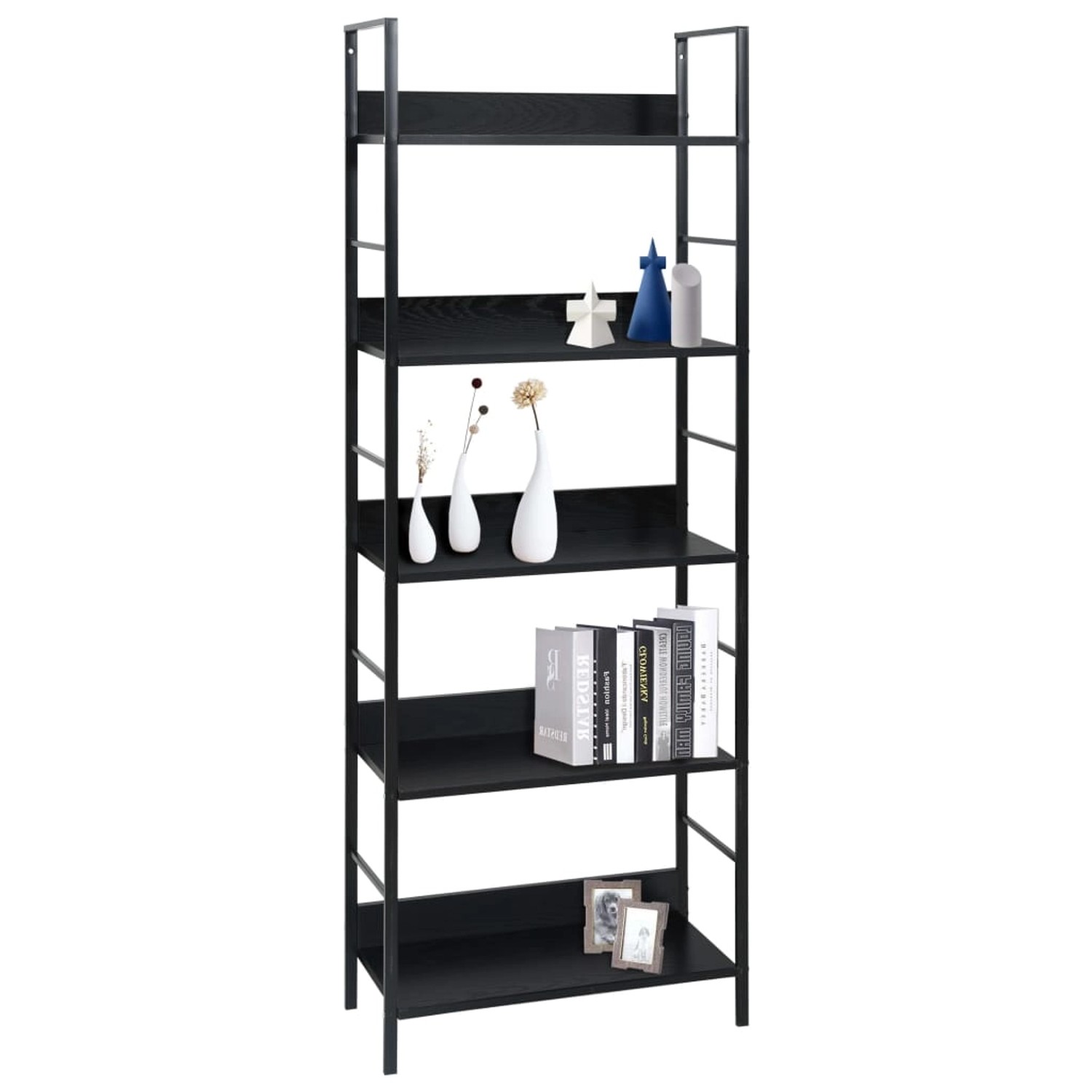 VidaXL Bücherregal 5 Regalböden Schwarz 60x27,6x158,5 cm Holzwerkstoff VidaXL Bücherregal 5 Regalböden Schwarz 60x27,6x158,5 cm Holzwerkstoff von VIDAXL