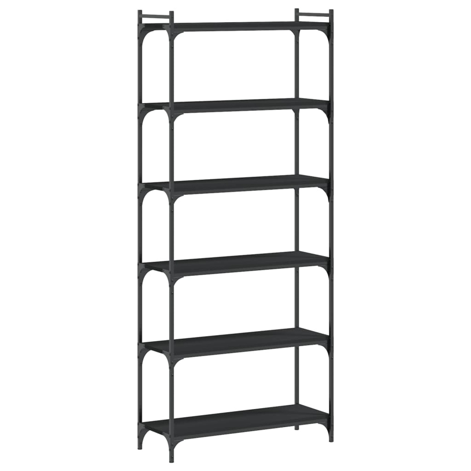 VidaXL Bücherregal 6 Böden Schwarz 80x30x188 cm Holzwerkstoff VidaXL Bücherregal 6 Böden Schwarz 80x30x188 cm Holzwerkstoff von VIDAXL