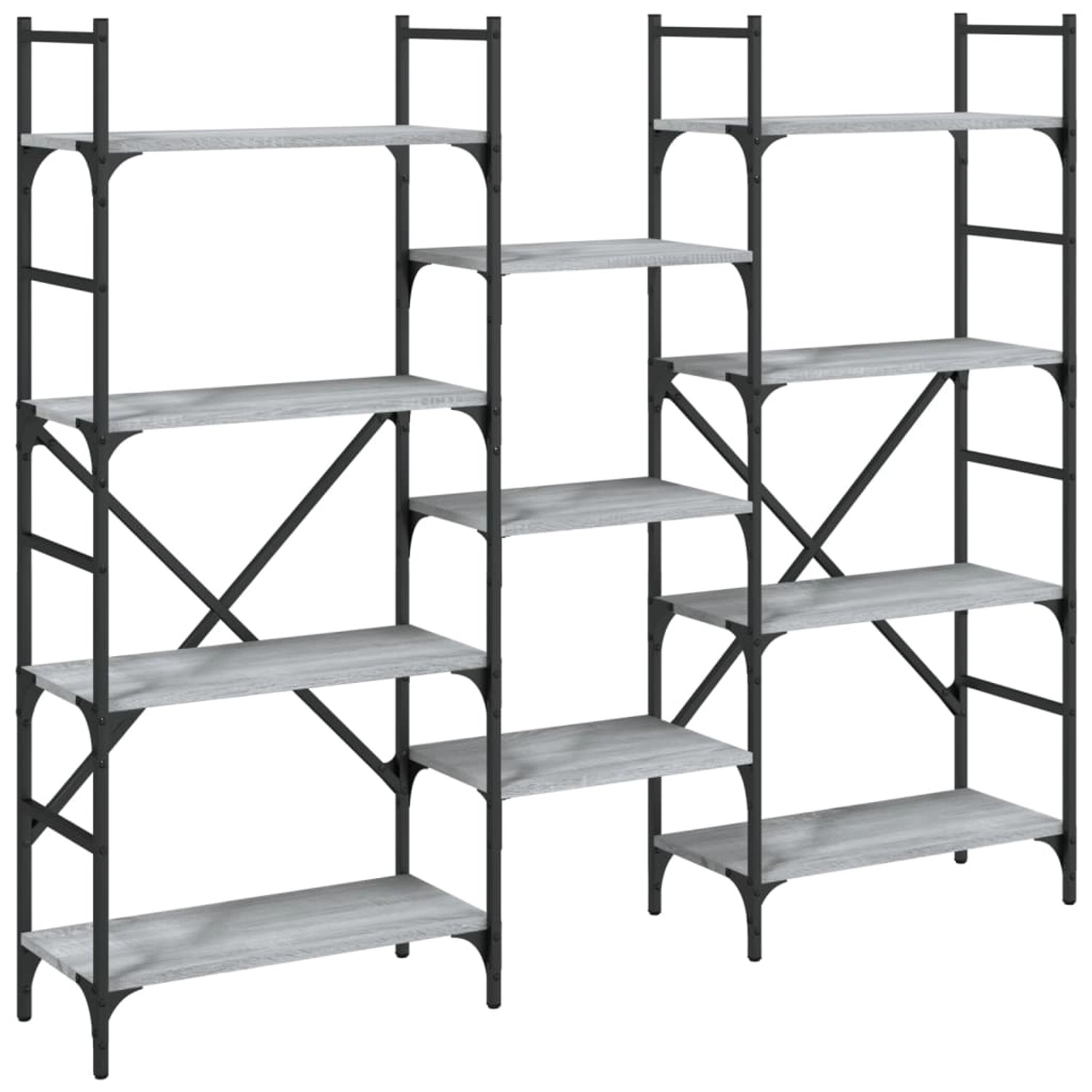 VidaXL Bücherregal Grau Sonoma 160x28,5x136,5 cm Holzwerkstoff VidaXL Bücherregal Grau Sonoma 160x28,5x136,5 cm Holzwerkstoff von VIDAXL