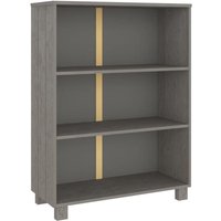 Vidaxl - Bücherschrank hamar Hellgrau 85x35x112 cm Massivholz Kiefer Grau von BONNEVIE