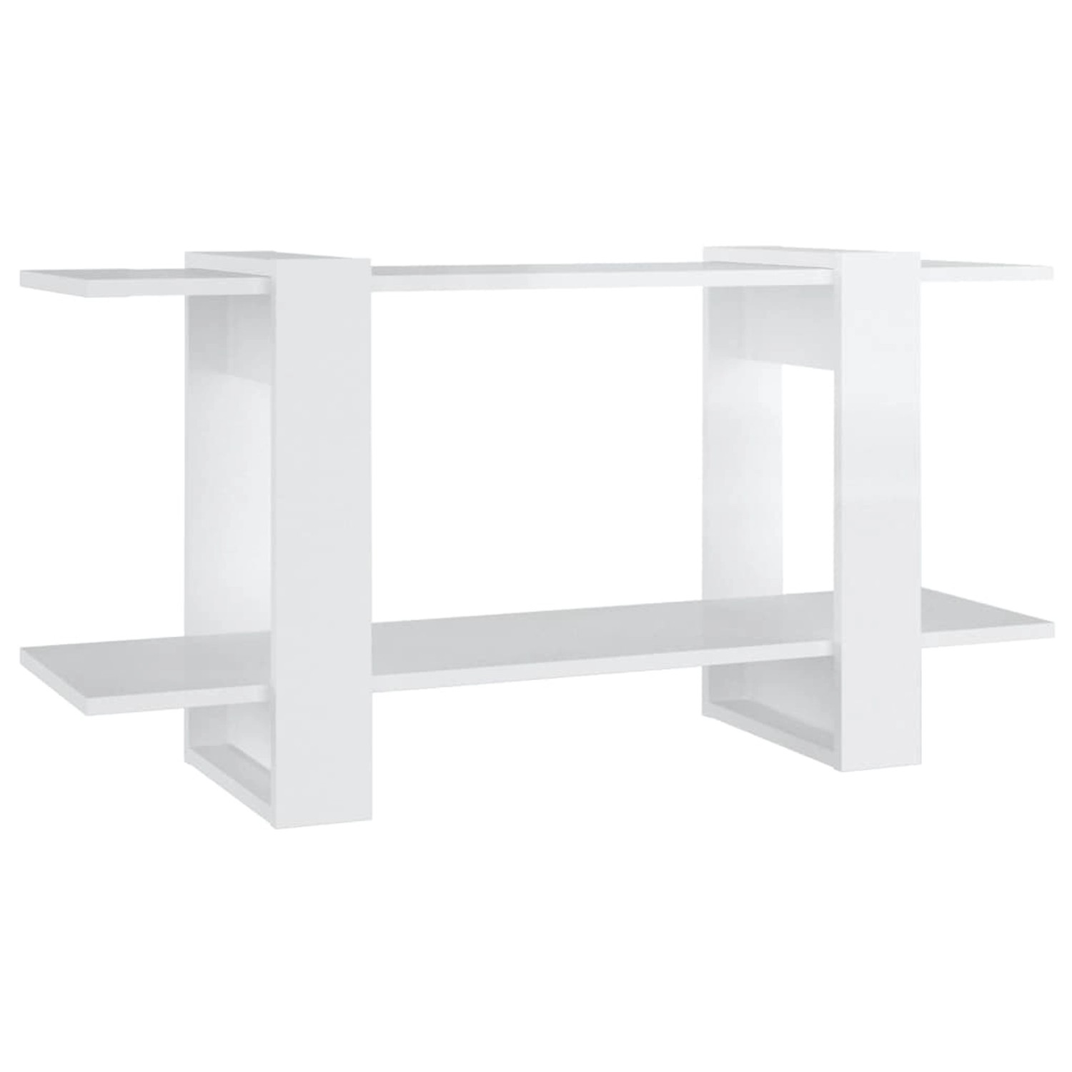 VidaXL Bücherregal Hochglanz-Weiß 100x30x51 cm Holzwerkstoff VidaXL Bücherregal Hochglanz-Weiß 100x30x51 cm Holzwerkstoff von VIDAXL
