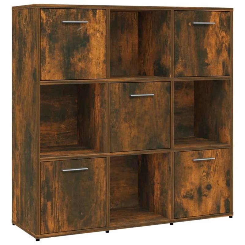 vidaXL Bücherregal Räuchereiche 90x30x90 cm Holzwerkstoff von VIDAXL