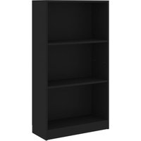 Bücherregal,Standregal 3 Fächer Schwarz 60x24x109 cm Holzwerkstoff vidaXL von BONNEVIE