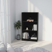 Bücherregal 3 Fächer Schwarz 60x24x109 cm Holzwerkstoff Vidaxl Bücherregal 3 Fächer Schwarz 60x24x109 cm Holzwerkstoff Vidaxl von VIDAXL