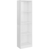 Bonnevie - Bücherregal,Standregal 4 Fächer Hochglanz-Weiß 40x24x142 cm Holzwerkstoff vidaXL von BONNEVIE