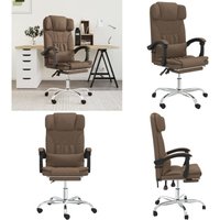 vidaXL Bürostuhl mit Massagefunktion Braun Stoff vidaXL Bürostuhl mit Massagefunktion Braun Stoff von VIDAXL