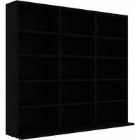 CD-Regal Schwarz 100x23x89,5 cm Holzwerkstoff Vidaxl von VIDAXL