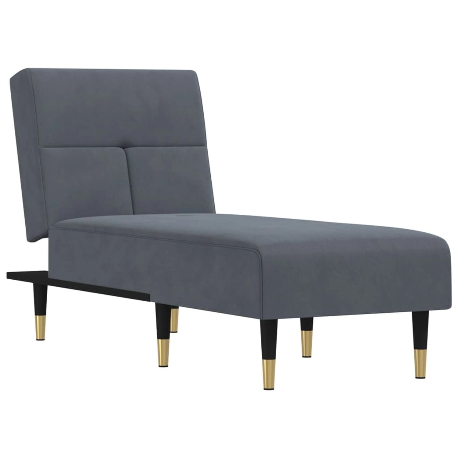 vidaXL Chaiselongue Dunkelgrau Samt Modell 5 vidaXL Chaiselongue Dunkelgrau Samt Modell 5 von VIDAXL