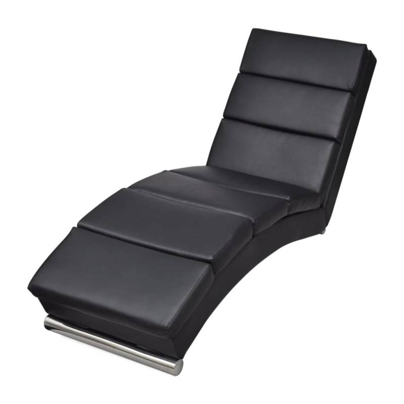 vidaXL Chaiselongue Schwarz Kunstleder Modell 1 von VIDAXL