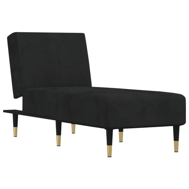 vidaXL Chaiselongue Schwarz Samt Modell 4 von VIDAXL
