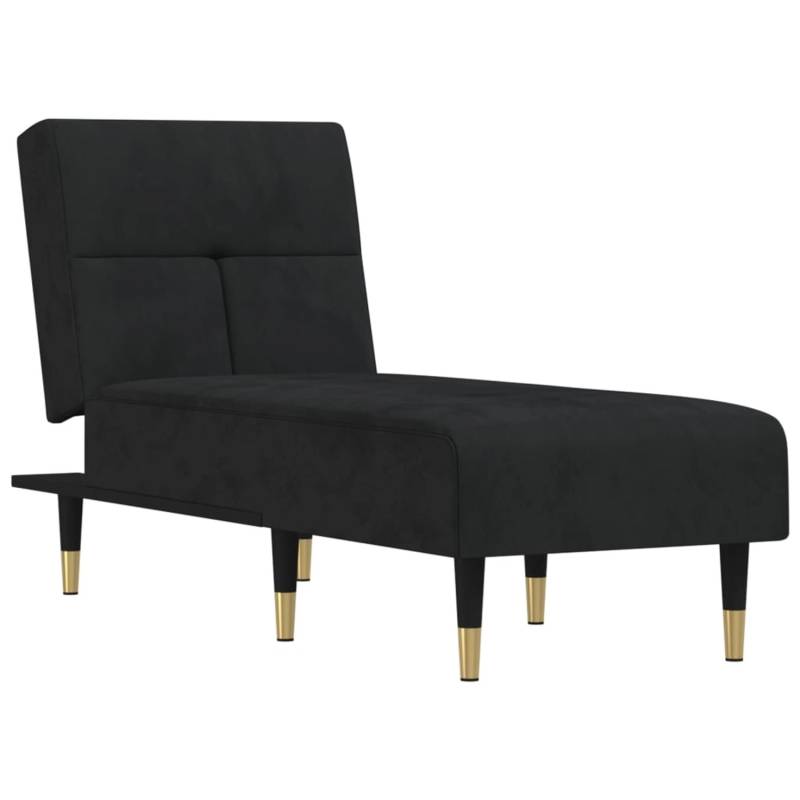 vidaXL Chaiselongue Schwarz Samt Modell 6 von VIDAXL