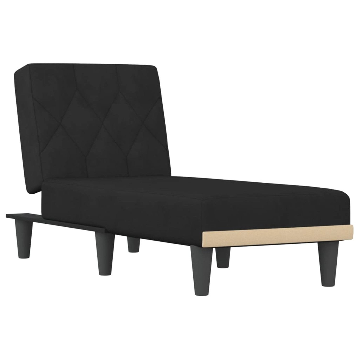 vidaXL Chaiselongue Schwarz Samt Modell 8 vidaXL Chaiselongue Schwarz Samt Modell 8 von VIDAXL