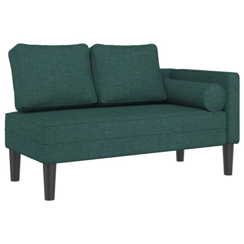 vidaXL Chaiselongue mit Kissen Dunkelgrün Stoff von VIDAXL
