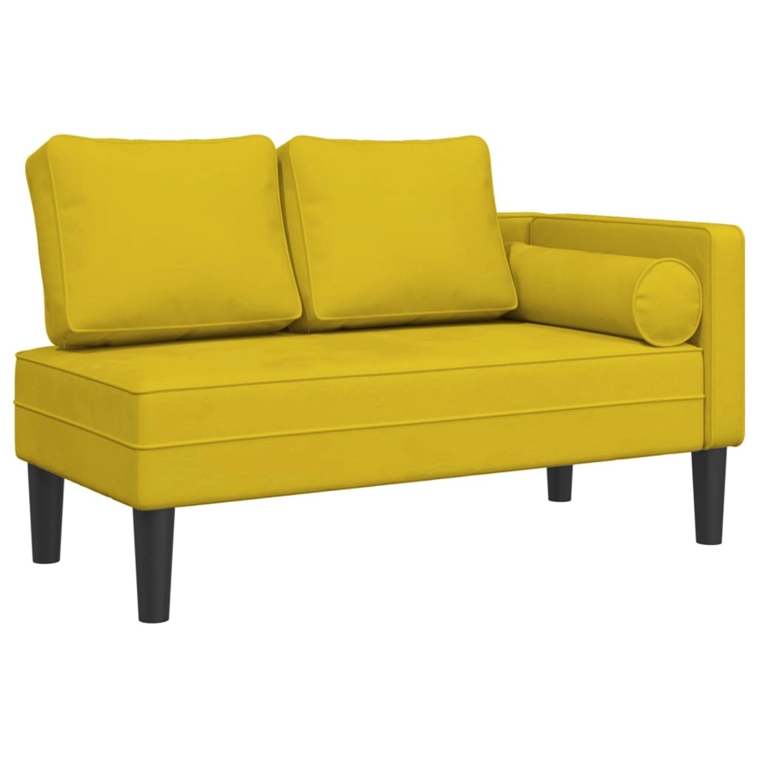 vidaXL Chaiselongue mit Kissen Gelb Samt vidaXL Chaiselongue mit Kissen Gelb Samt von VIDAXL