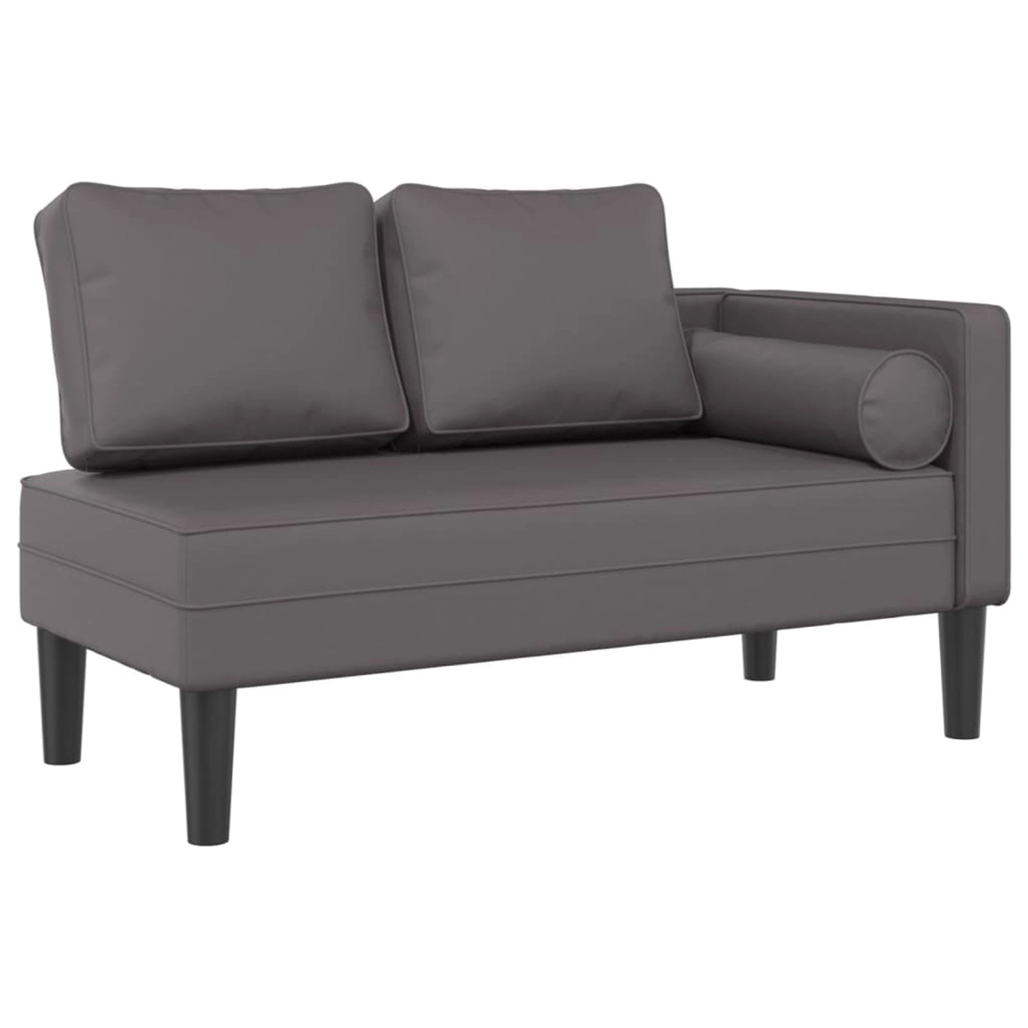 vidaXL Chaiselongue mit Kissen Grau Kunstleder Modell 3 vidaXL Chaiselongue mit Kissen Grau Kunstleder Modell 3 von VIDAXL