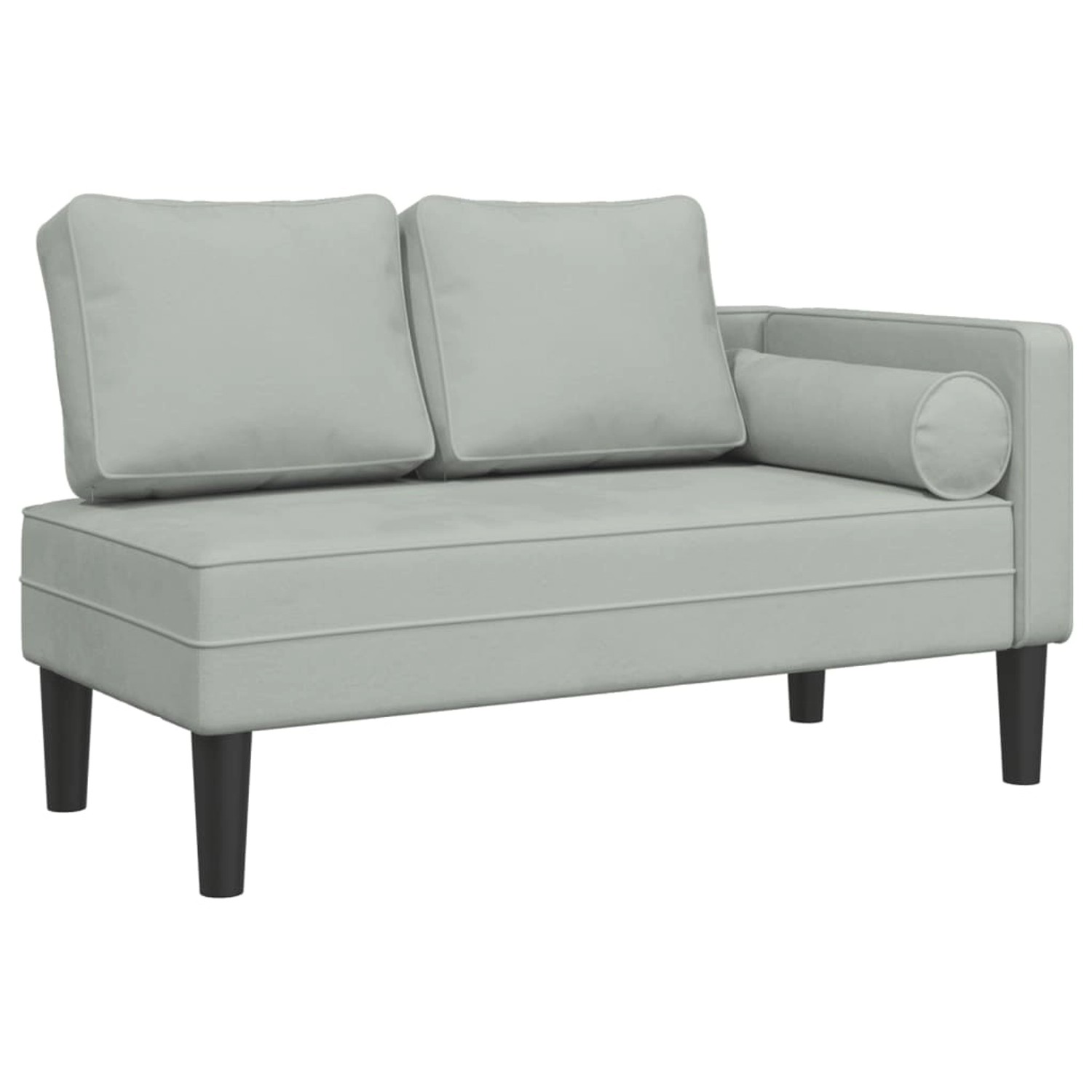 vidaXL Chaiselongue mit Kissen Hellgrau Samt vidaXL Chaiselongue mit Kissen Hellgrau Samt von VIDAXL
