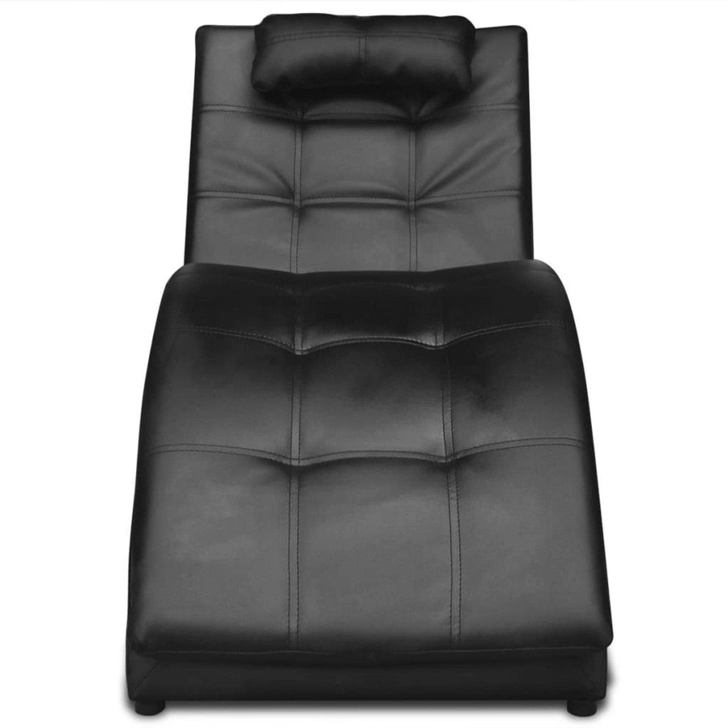 vidaXL Chaiselongue mit Kissen Schwarz Kunstleder Modell 2 vidaXL Chaiselongue mit Kissen Schwarz Kunstleder Modell 2 von VIDAXL