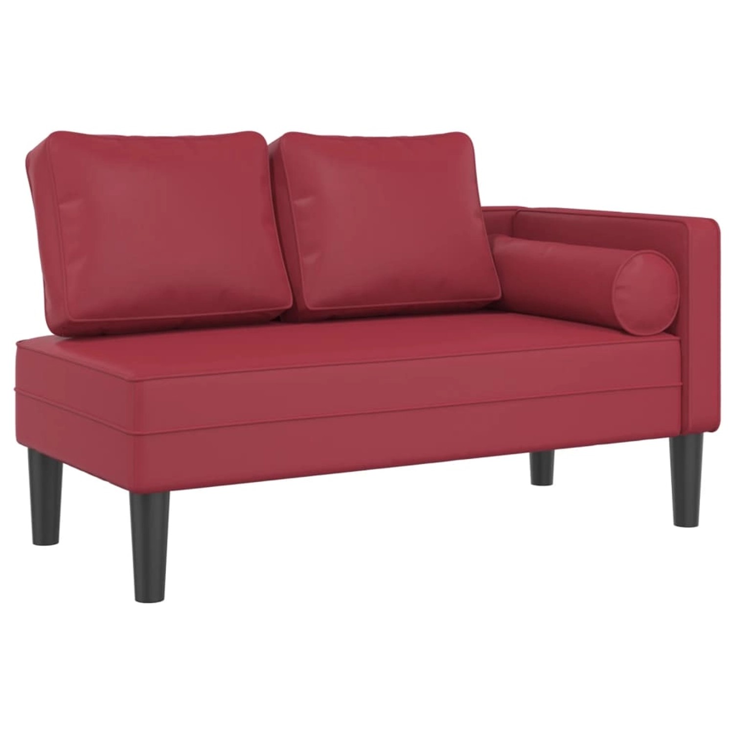vidaXL Chaiselongue mit Kissen Weinrot Kunstleder Modell 3 vidaXL Chaiselongue mit Kissen Weinrot Kunstleder Modell 3 von VIDAXL