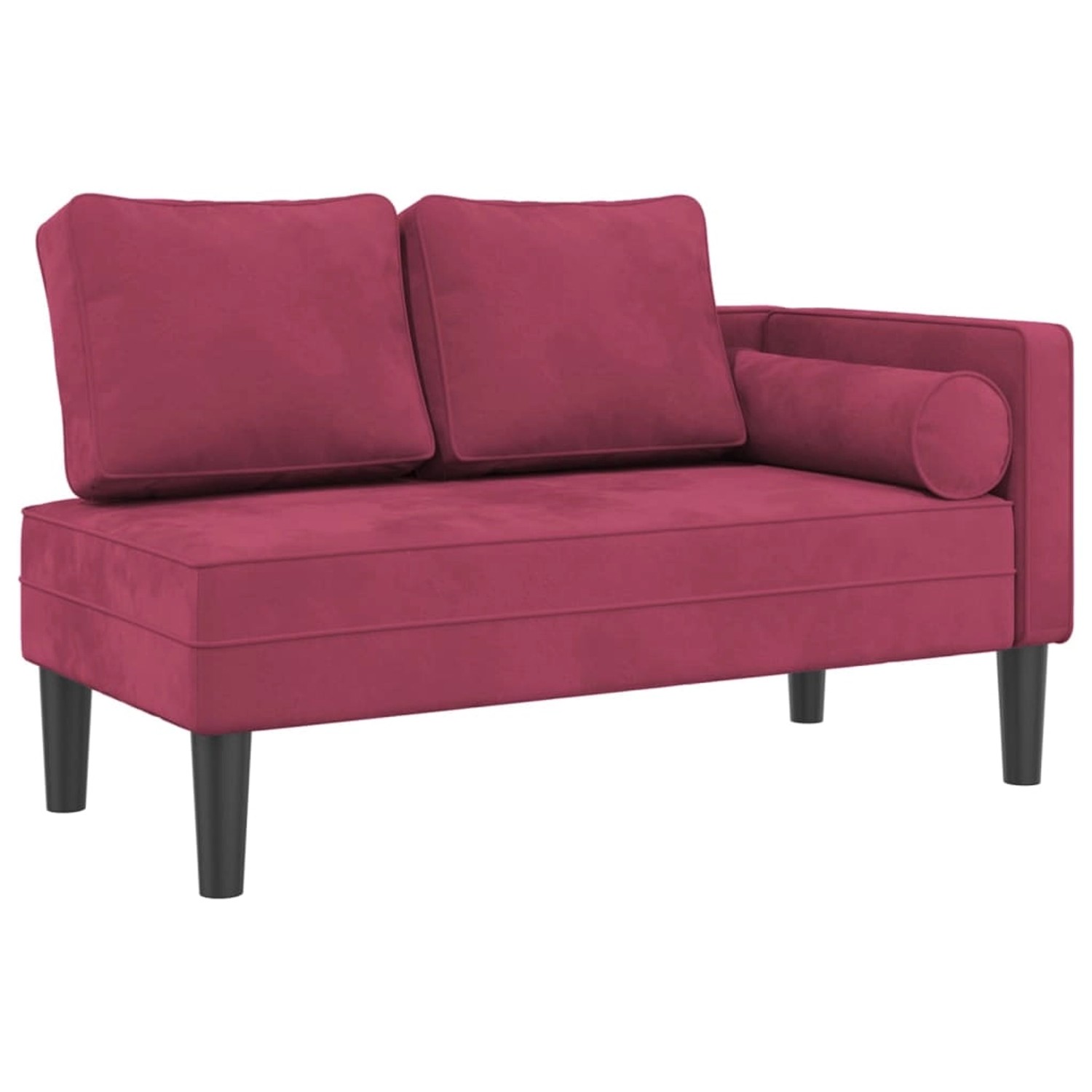 vidaXL Chaiselongue mit Kissen Weinrot Samt vidaXL Chaiselongue mit Kissen Weinrot Samt von VIDAXL