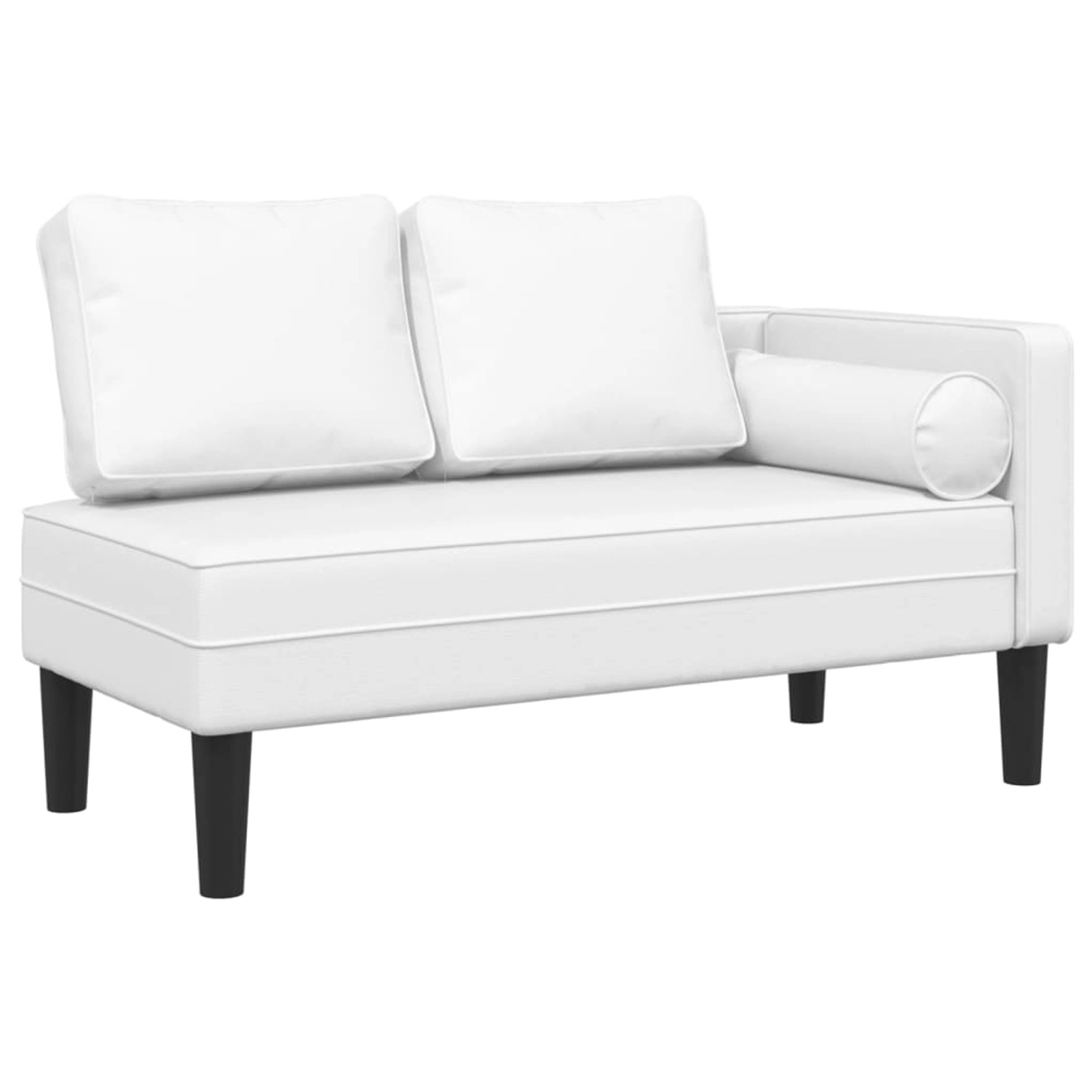 vidaXL Chaiselongue mit Kissen Weiß Kunstleder Modell 4 vidaXL Chaiselongue mit Kissen Weiß Kunstleder Modell 4 von VIDAXL