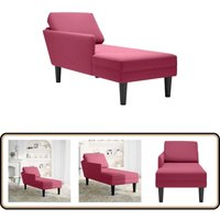 vidaXL Chaiselongue mit Kissen und Rechter Armlehne Weinrot Samt vidaXL Chaiselongue mit Kissen und Rechter Armlehne Weinrot Samt von VIDAXL