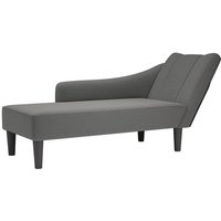 vidaXL Chaiselongue mit Rechter Armlehne Dunkelgrau Stoff von VIDAXL
