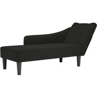 vidaXL Chaiselongue mit Rechter Armlehne Schwarz Samt von VIDAXL
