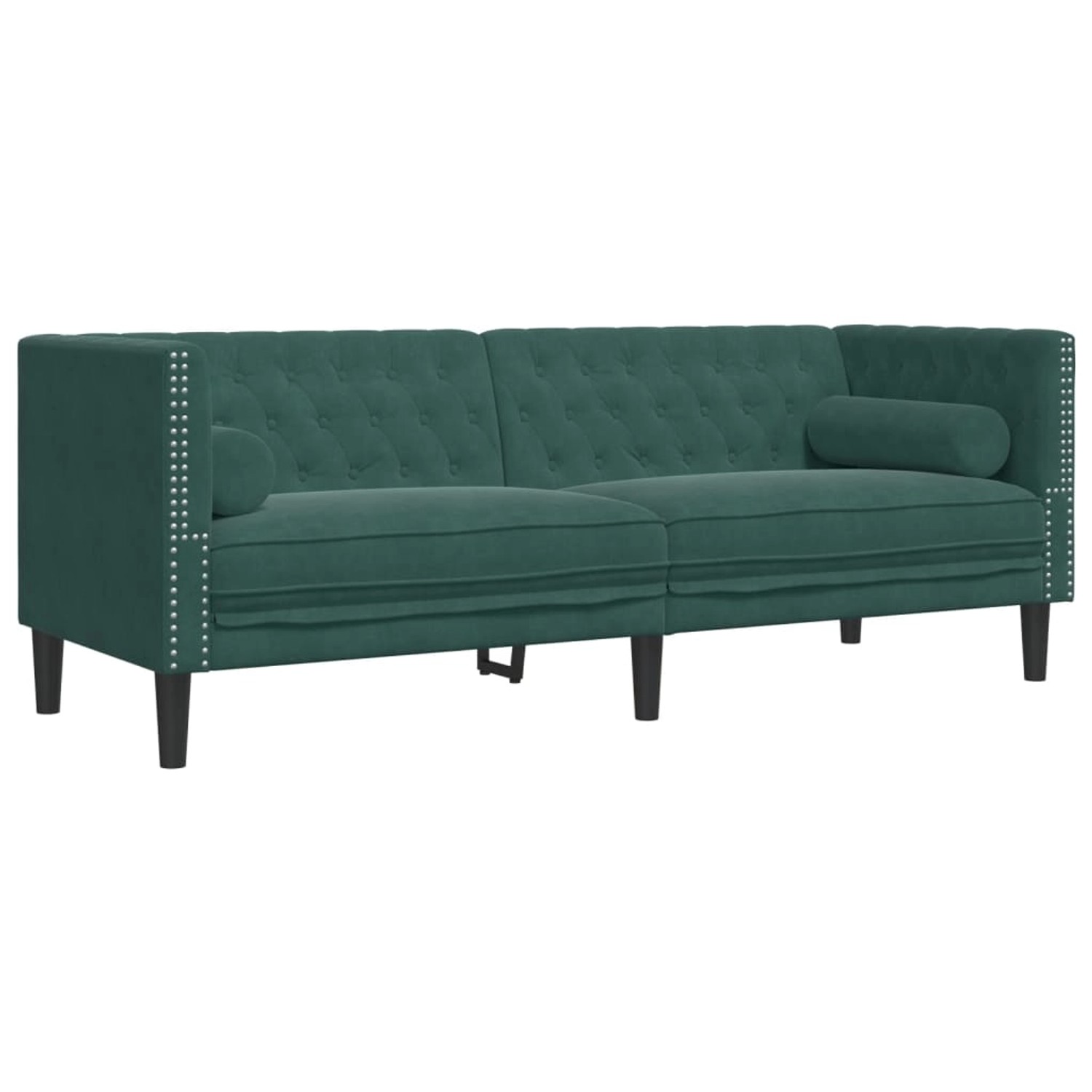 vidaXL Chesterfield-Sofa mit Nackenrollen 3-Sitzer Dunkelgrün Samt 2144774 vidaXL Chesterfield-Sofa mit Nackenrollen 3-Sitzer Dunkelgrün Samt 2144774 von VIDAXL