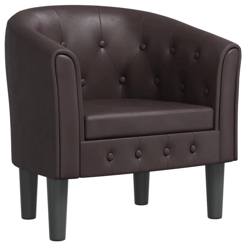 vidaXL Clubsessel Braun Kunstleder Modell 2 von VIDAXL