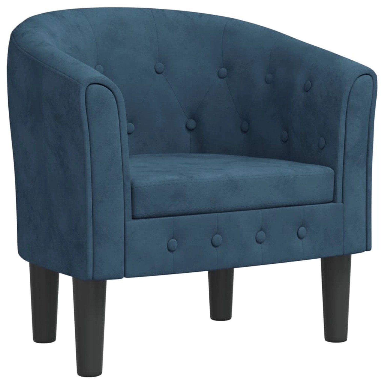 vidaXL Clubsessel Dunkelblau Samt Modell 1 vidaXL Clubsessel Dunkelblau Samt Modell 1 von VIDAXL