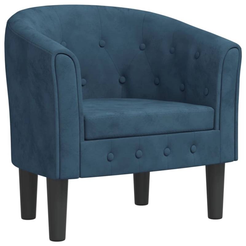 vidaXL Clubsessel Dunkelblau Samt Modell 1 von VIDAXL