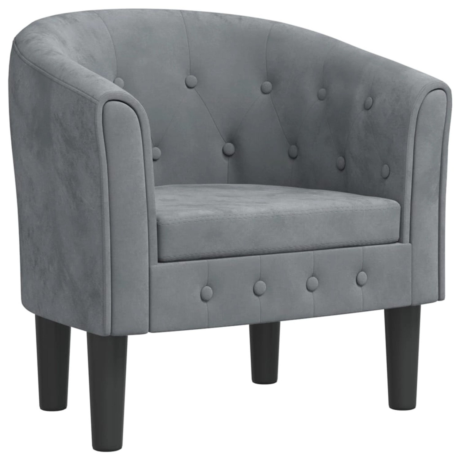 vidaXL Clubsessel Dunkelgrau Samt Modell 1 vidaXL Clubsessel Dunkelgrau Samt Modell 1 von VIDAXL