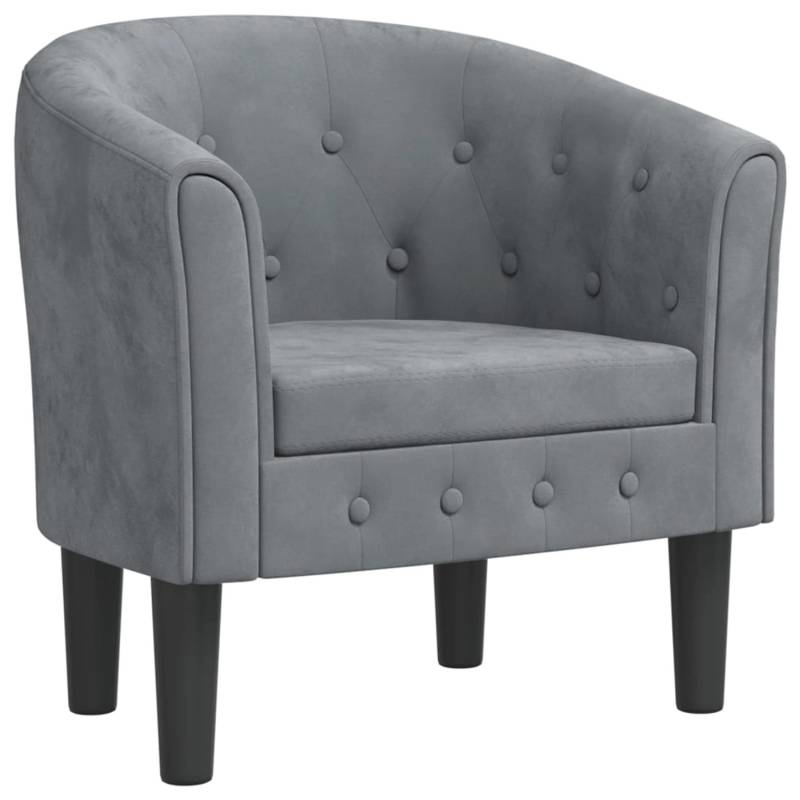 vidaXL Clubsessel Dunkelgrau Samt Modell 1 von VIDAXL