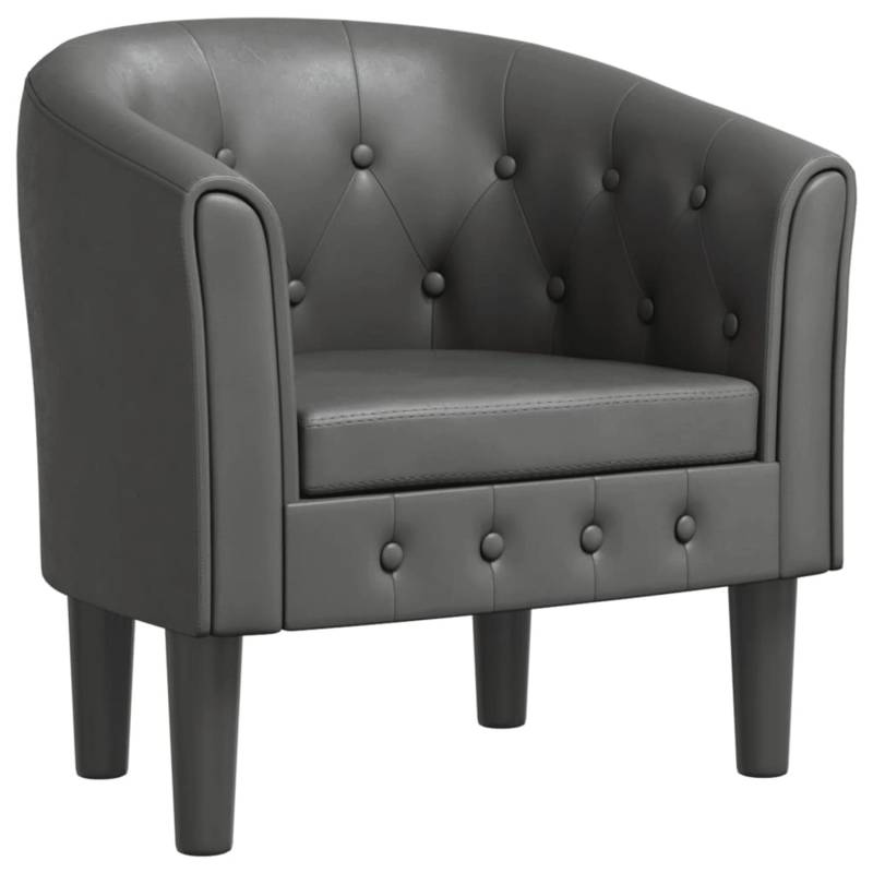 vidaXL Clubsessel Grau Kunstleder Modell 3 von VIDAXL