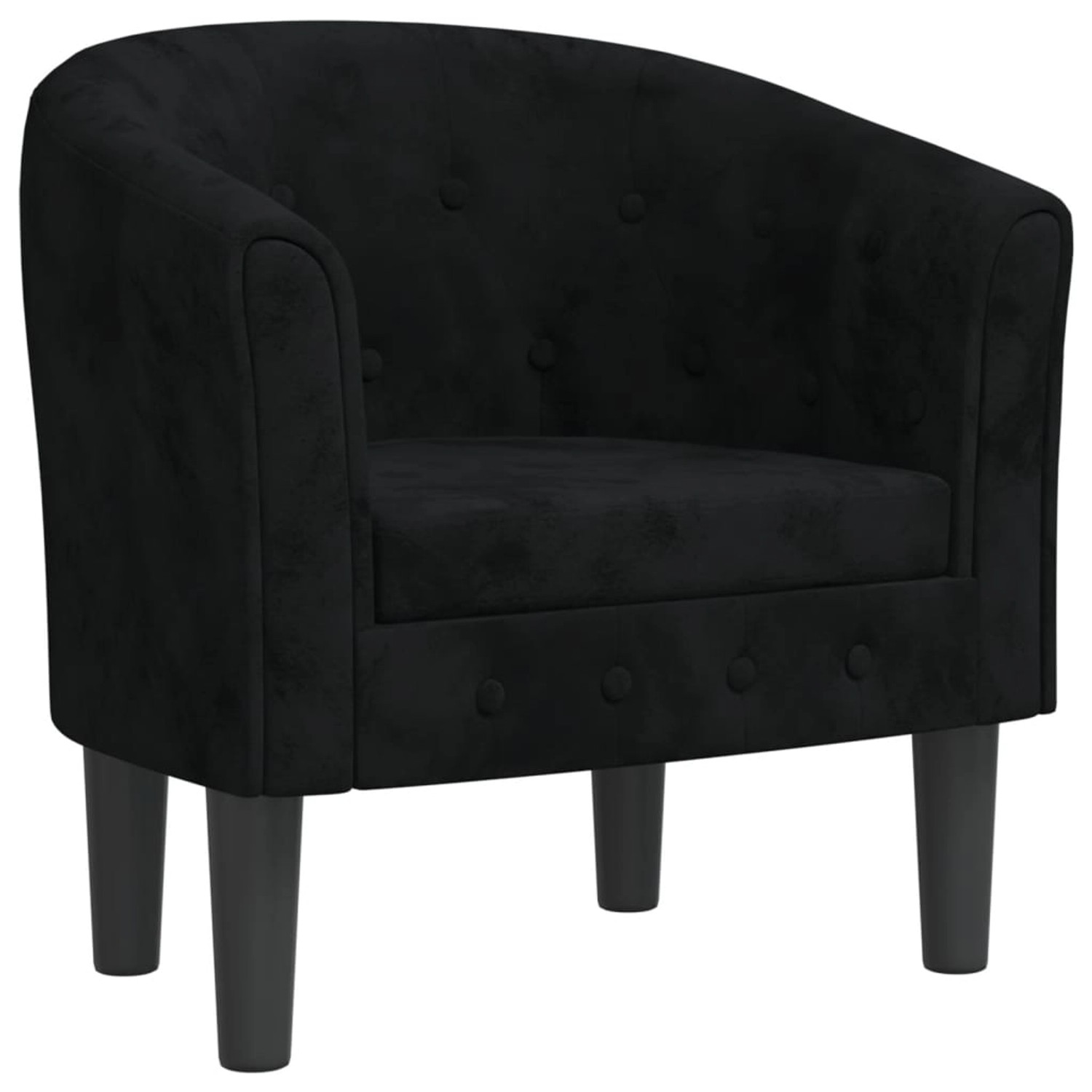 vidaXL Clubsessel Schwarz Samt Modell 1 vidaXL Clubsessel Schwarz Samt Modell 1 von VIDAXL