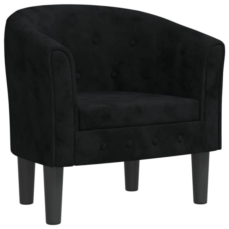 vidaXL Clubsessel Schwarz Samt Modell 1 von VIDAXL