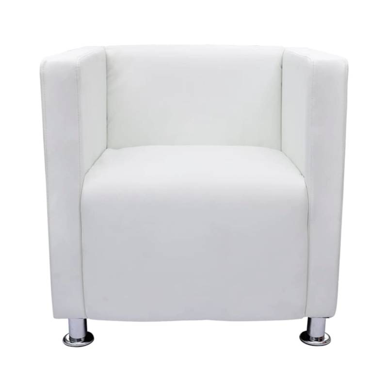 vidaXL Clubsessel Weiß Kunstleder Modell 1 von VIDAXL