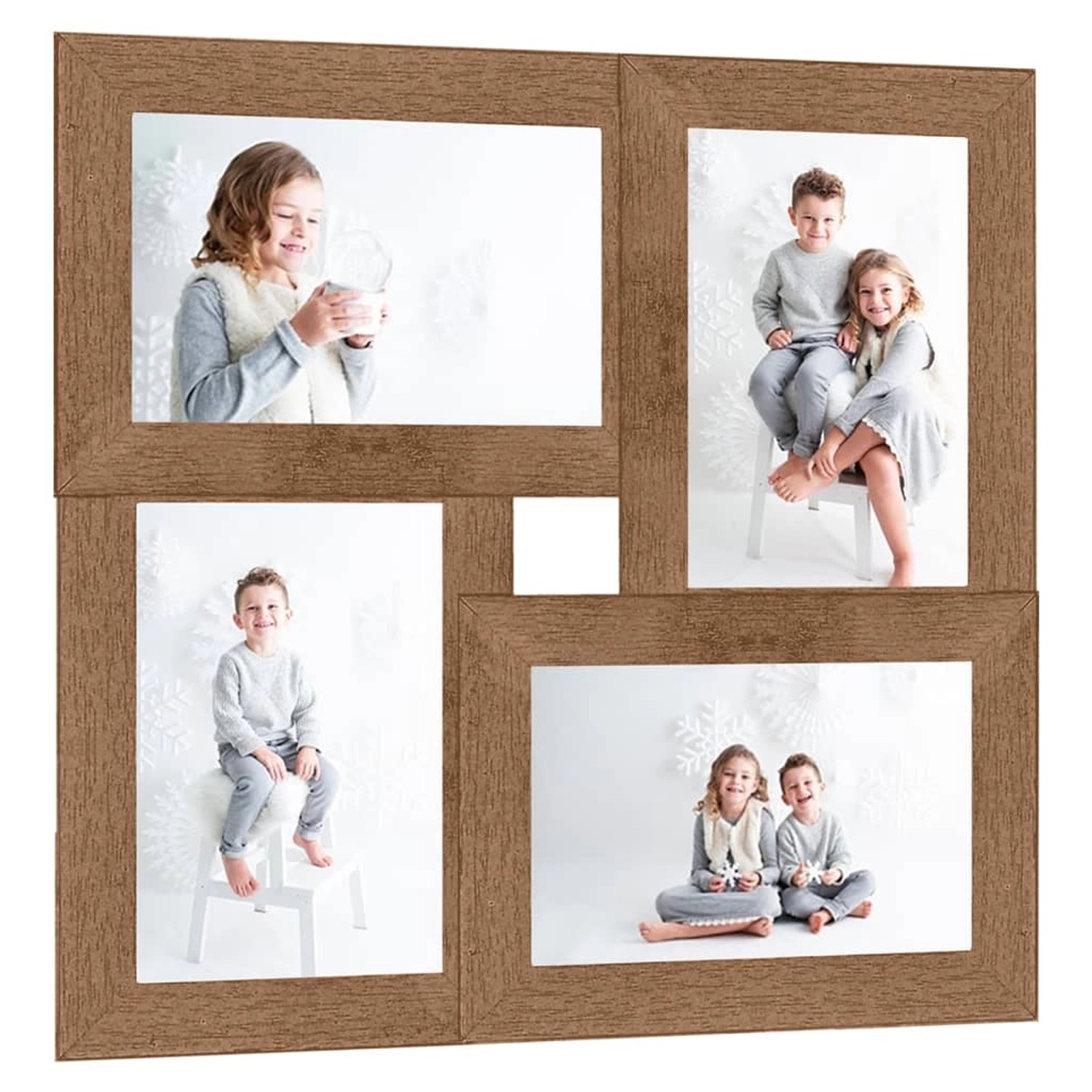 vidaXL Collage Bilderrahmen für 4x13x18 cm Fotos Hellbraun MDF vidaXL Collage Bilderrahmen für 4x13x18 cm Fotos Hellbraun MDF von VIDAXL