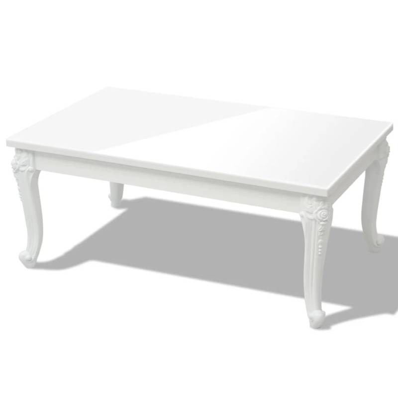 vidaXL Couchtisch 100x60x42 cm Hochglanz-Weiß 243380 von VIDAXL