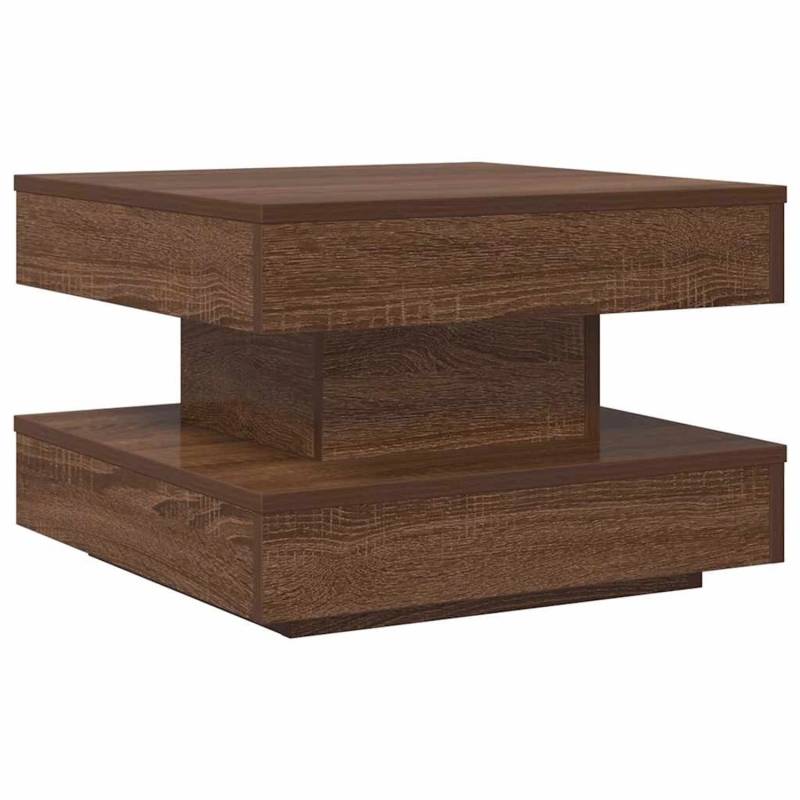 vidaXL Couchtisch 360-Grad Drehbar Eichen-Optik 50x50x34,5 cm 858476 von VIDAXL