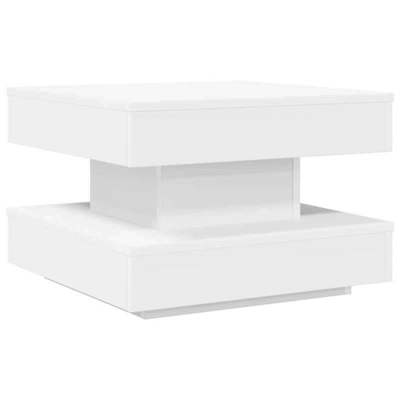 vidaXL Couchtisch 360-Grad Drehbar Weiß 50x50x34,5 cm 858470 von VIDAXL