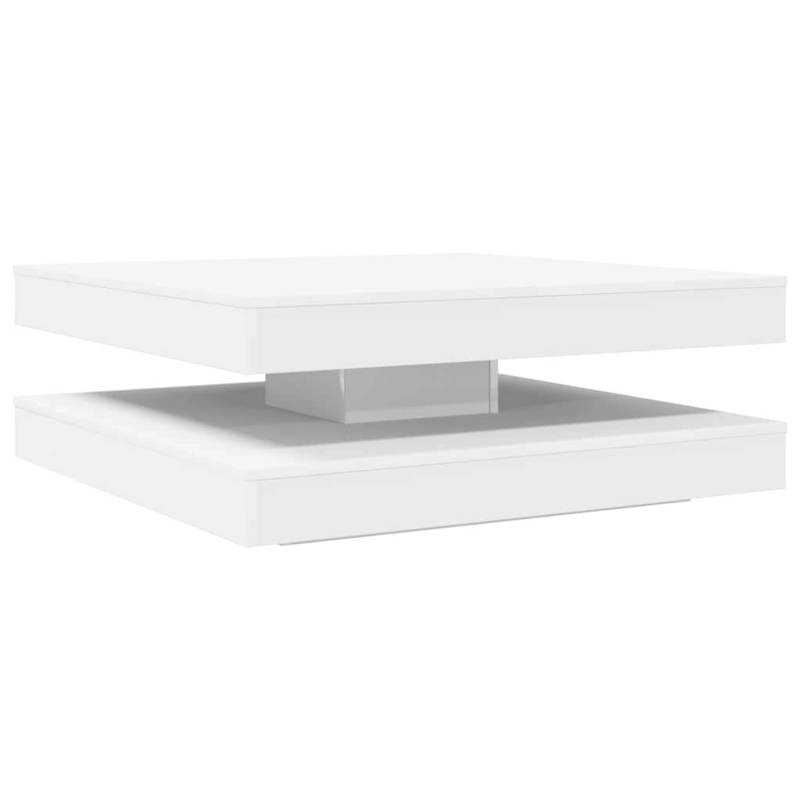 vidaXL Couchtisch 360-Grad Drehbar Weiß 90x90x34,5 cm 3321351 von VIDAXL
