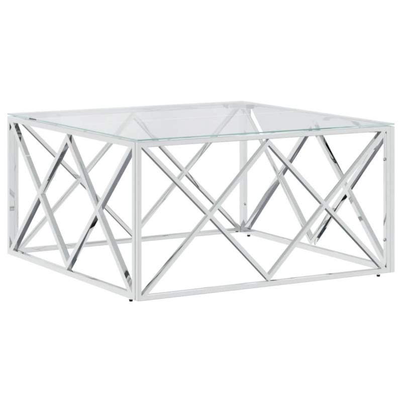 vidaXL Couchtisch 80x80x40 cm Edelstahl und Glas Modell 3 von VIDAXL