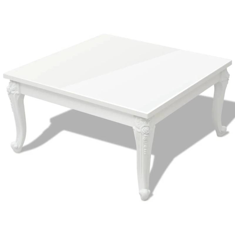 vidaXL Couchtisch 80x80x42 cm Hochglanz-Weiß 243379 von VIDAXL
