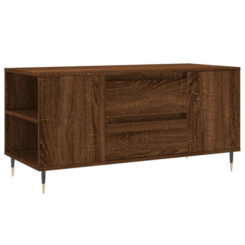 vidaXL Couchtisch Braun Eichen-Optik 102x44,5x50 cm Holzwerkstoff Modell 2 von VIDAXL
