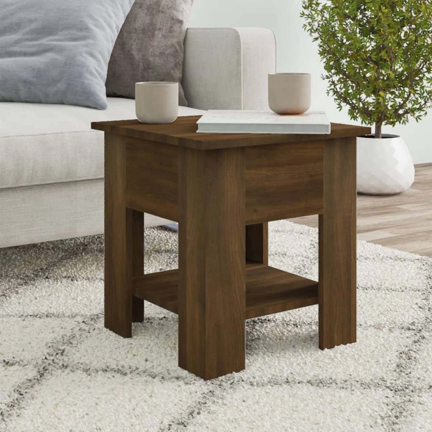 vidaXL Couchtisch Braun Eichen-Optik 40x40x42 cm Holzwerkstoff Modell 1 von VIDAXL