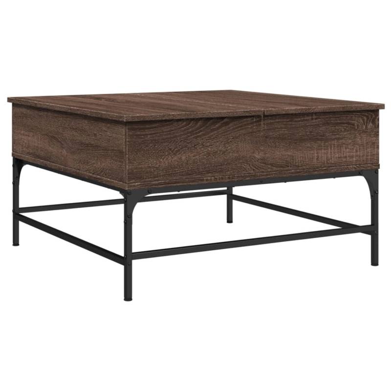 vidaXL Couchtisch Braun Eichen-Optik 80x80x45 cm Holzwerkstoff Metall 845405 von VIDAXL