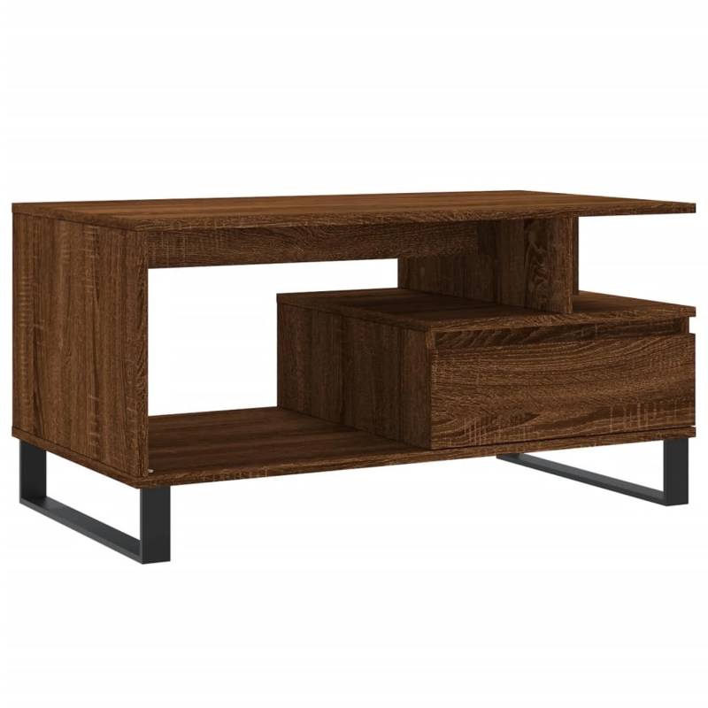 vidaXL Couchtisch Braun Eichen-Optik 90x49x45 cm Holzwerkstoff Modell 4 von VIDAXL