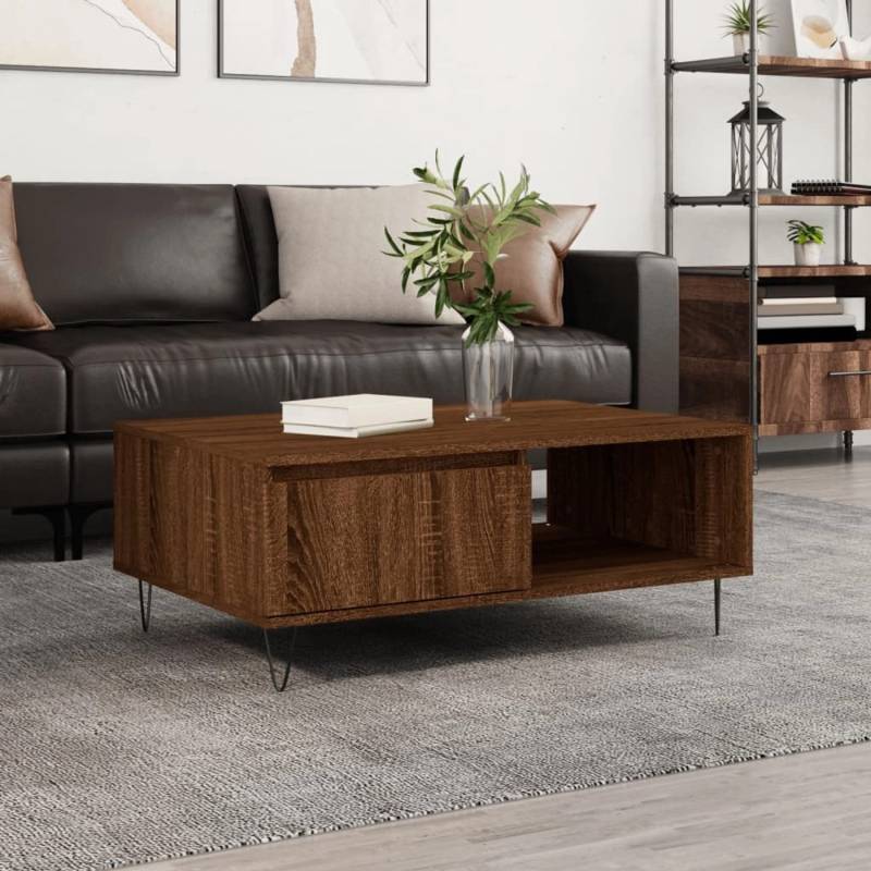 vidaXL Couchtisch Braun Eichen-Optik 90x60x35 cm Holzwerkstoff Modell 3 von VIDAXL