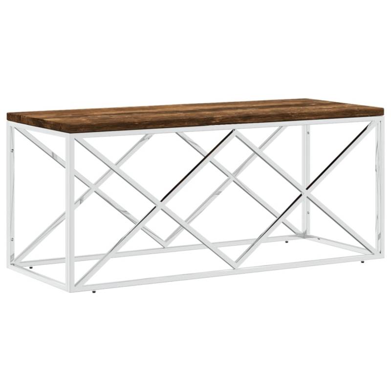 vidaXL Couchtisch Edelstahl und Altholz Massiv Modell 1 von VIDAXL